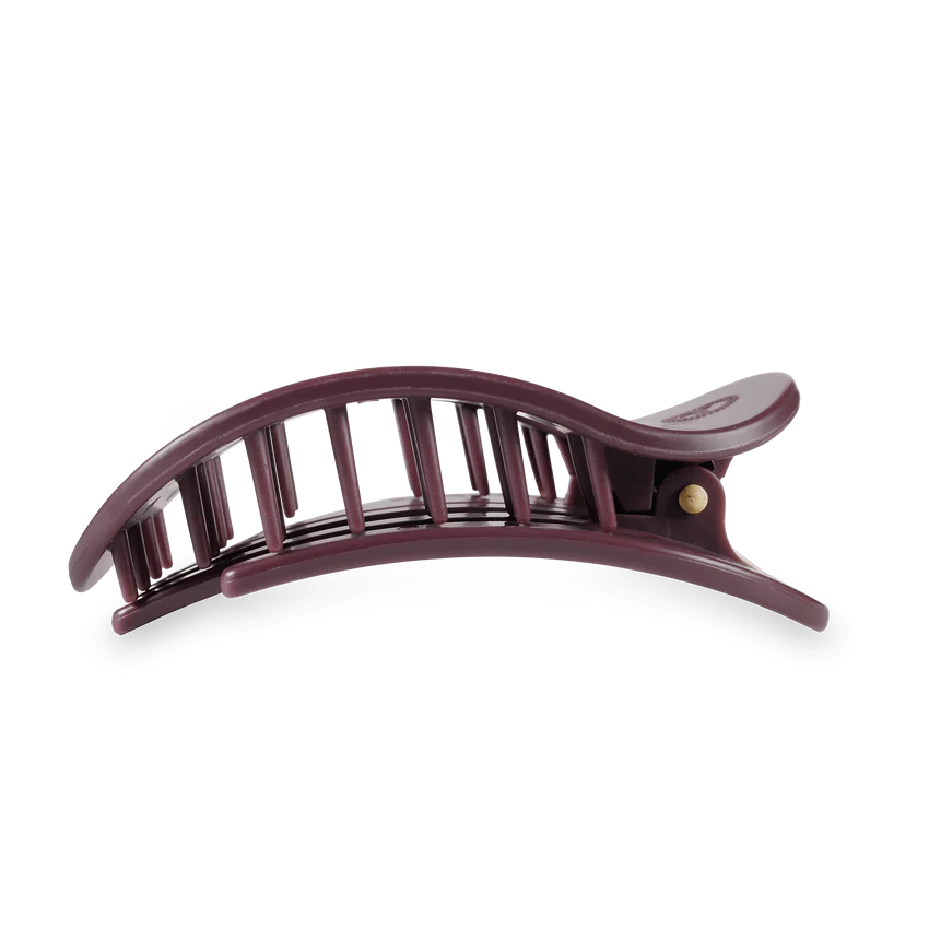 Large Flat Round Clip - Burgundy Bliss