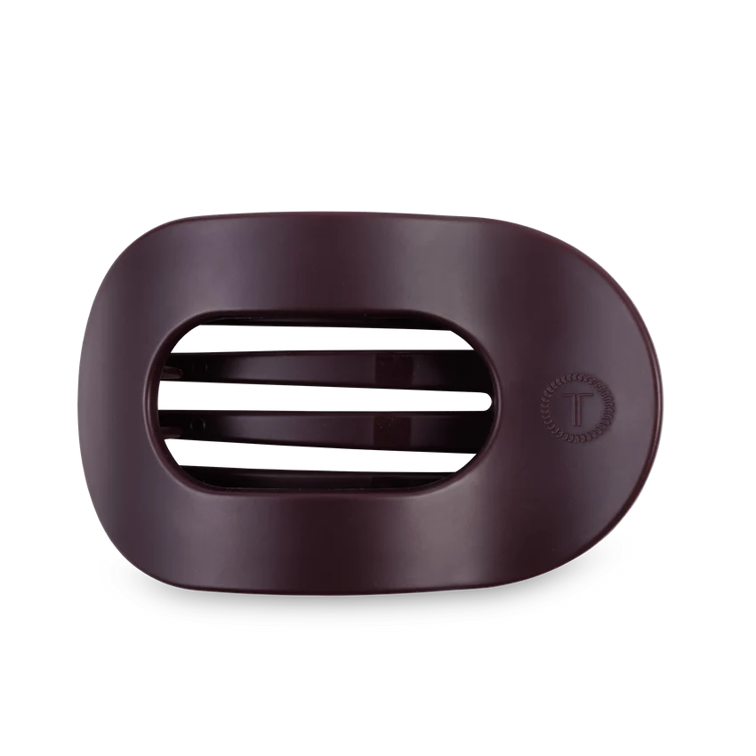 Large Flat Round Clip - Burgundy Bliss