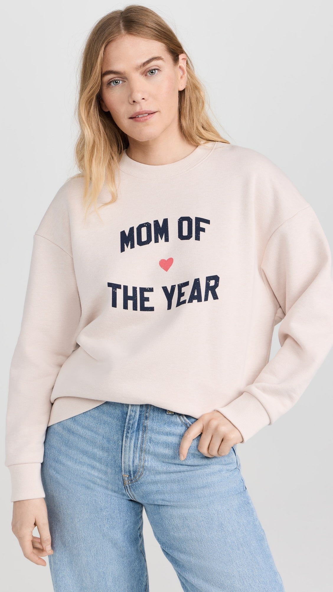 Mom Of The Year Sweatshirt - Heather Oatmeal