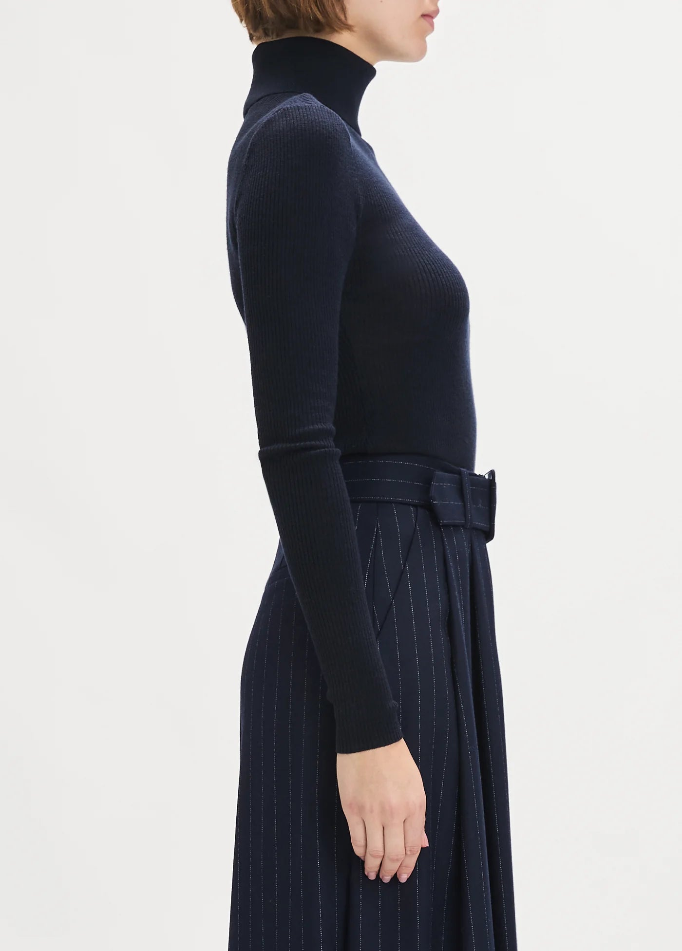 The Amelia Long Sleeve Top - Navy