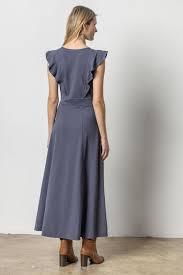 Flounce Trim Maxi Dress - Odyssey