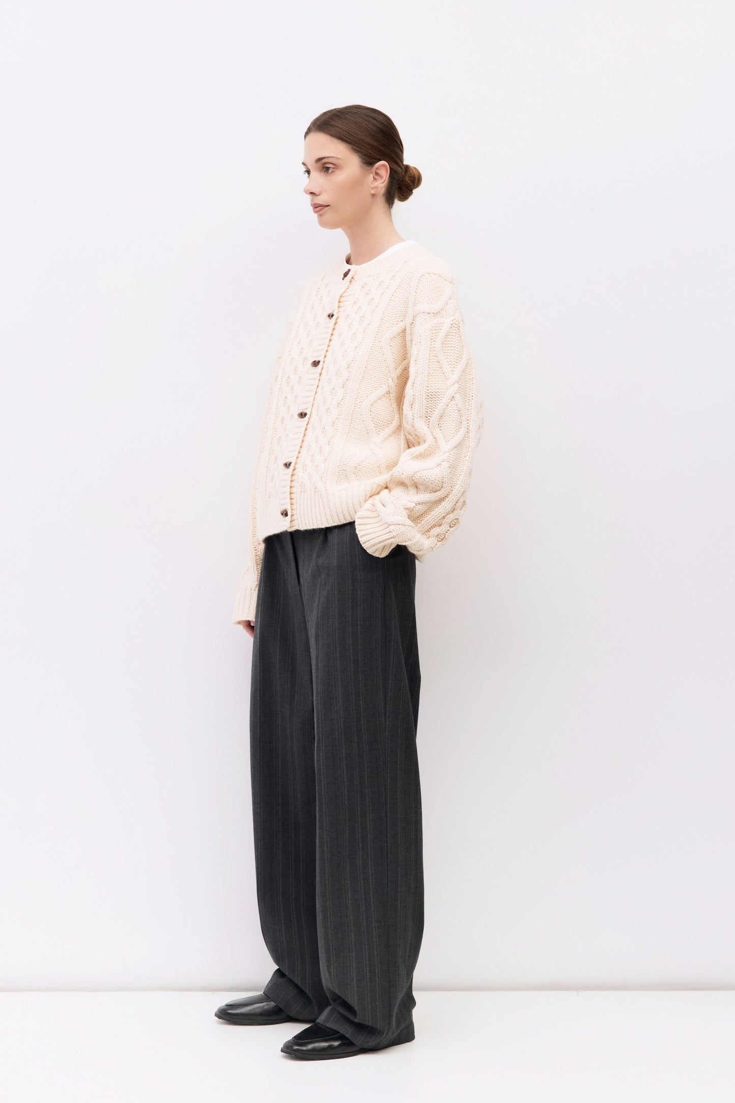 The Deena Cable Knit Sweater - Cream