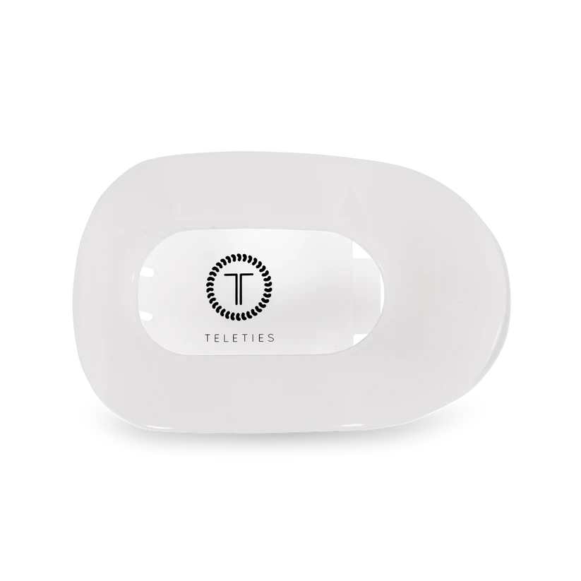 Large Flat Round Clip - Coconut White