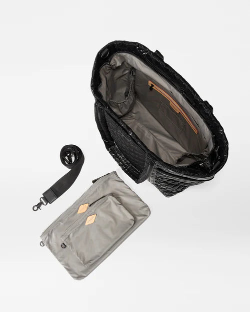 Large Empire Tote - Black Liquid