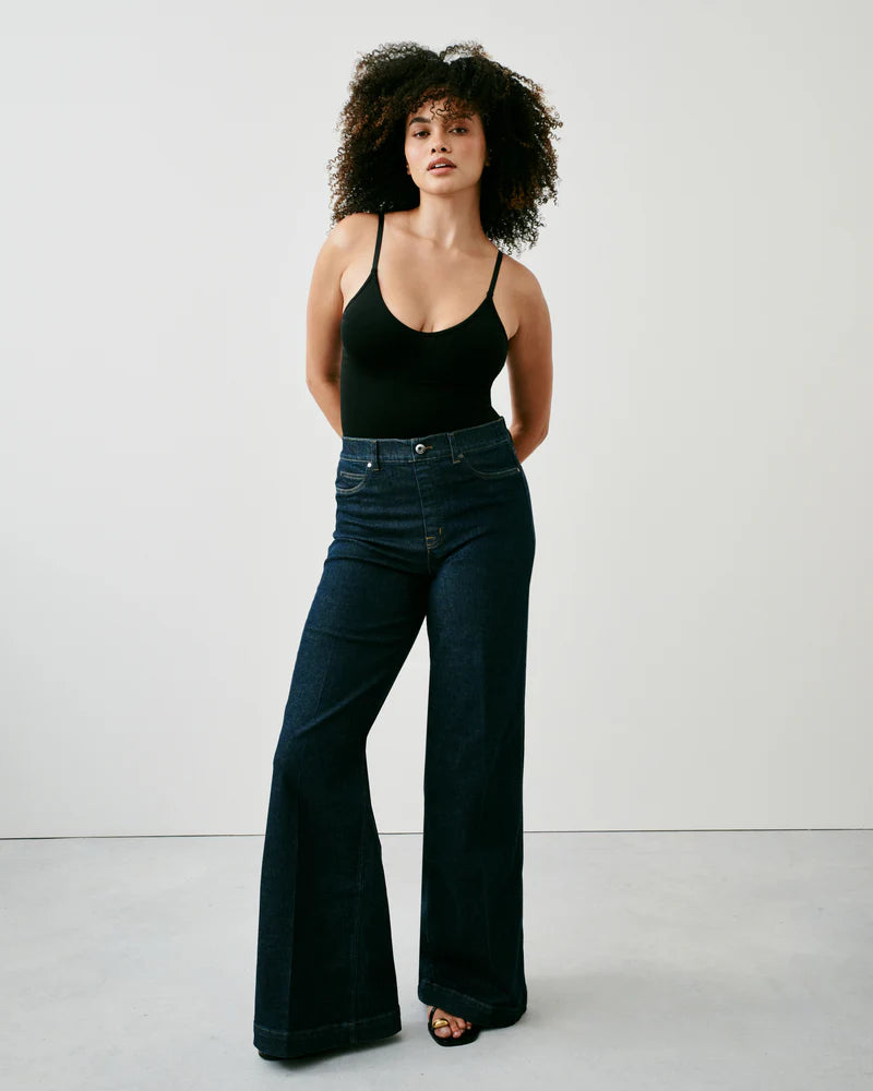 Pull-On Wide Leg Jean - Raw Indigo