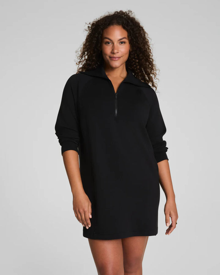 Half Zip Dress - Very Black