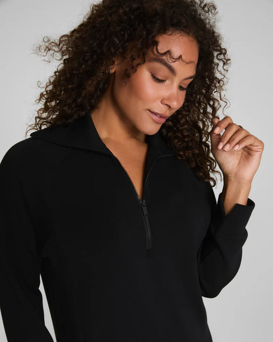 Half Zip Dress - Very Black