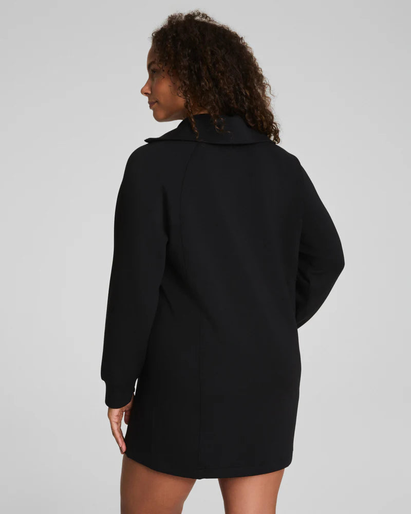 Half Zip Dress - Very Black