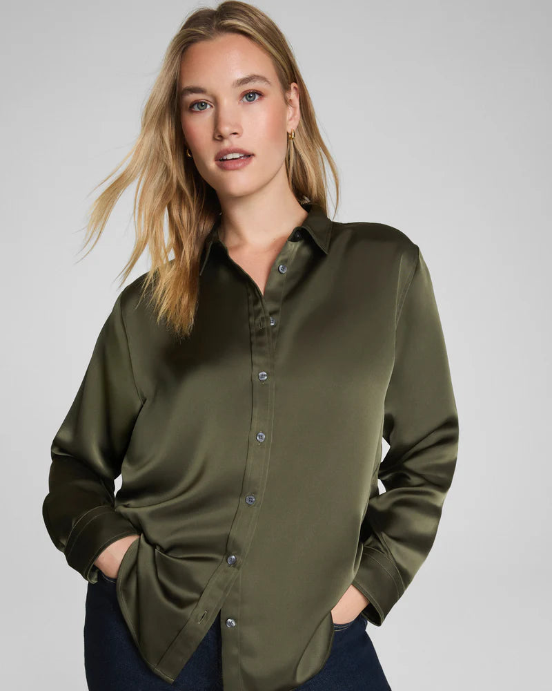 Better Than Silk Button Down - Dark Pine