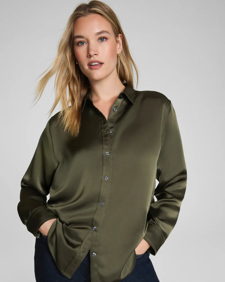 Better Than Silk Button Down - Dark Pine