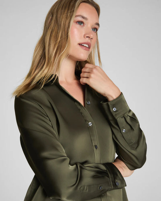 Better Than Silk Button Down - Dark Pine