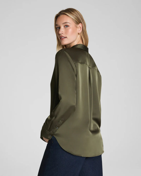 Better Than Silk Button Down - Dark Pine