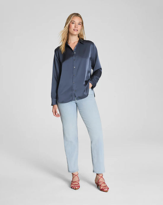 Better Than Silk Button Down - Earth Stone