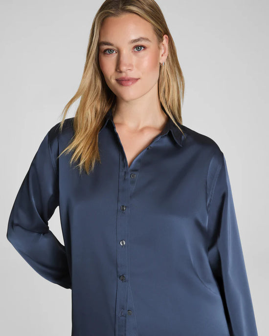 Better Than Silk Button Down - Earth Stone