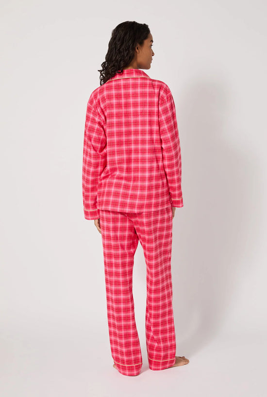 Long Sleeve Classic Woven Portuguese Flannel PJ Set, Wonderland Plaid