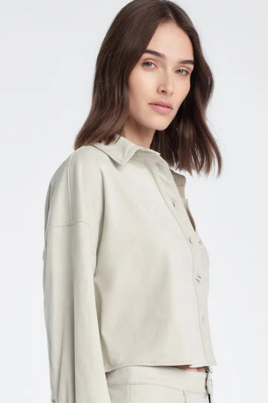 The Crop Ex-Boyfriend Shirt - Bone
