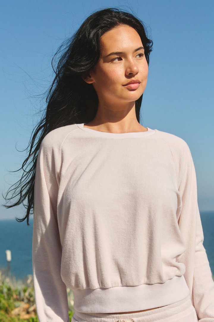 Raglan Sport Crew Sweatshirt - Oyster