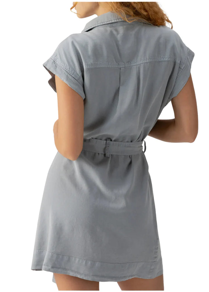 Theo Surplus Dress - Eucalyptus