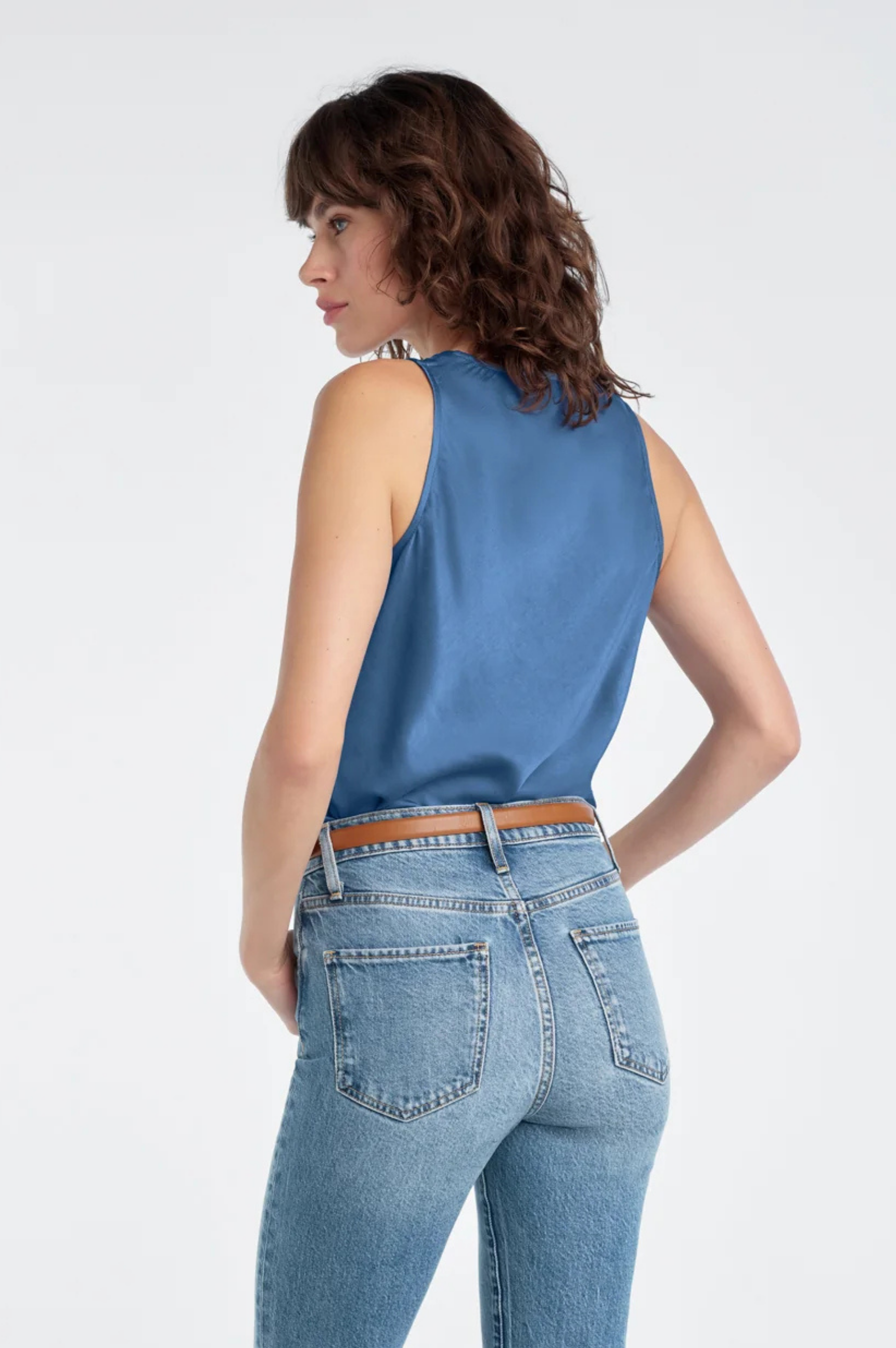 The Clean Cut Tank - River Blue