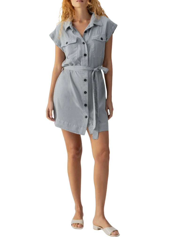 Theo Surplus Dress - Eucalyptus