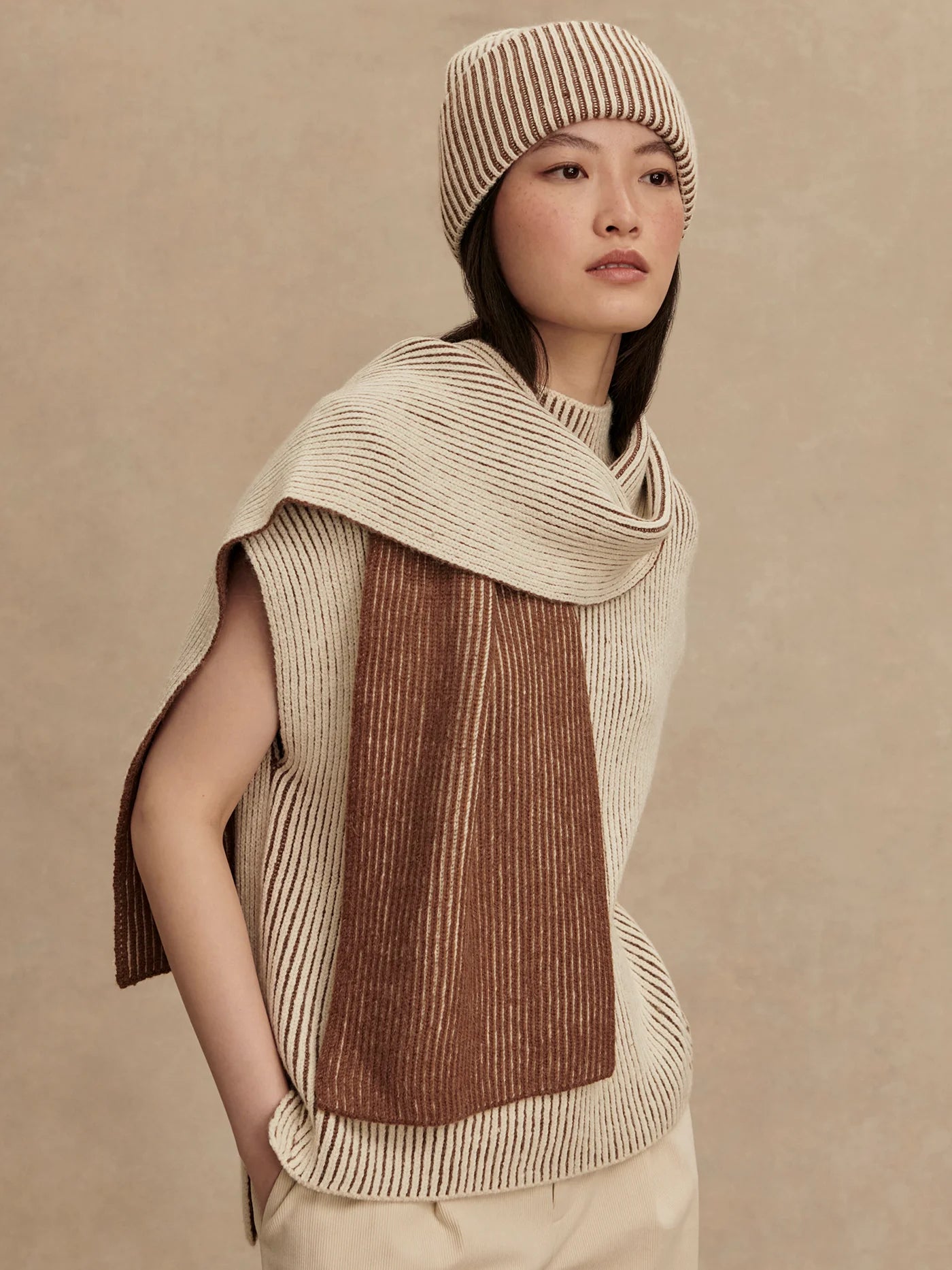Deville Plated Scarf - Cocoa Dust