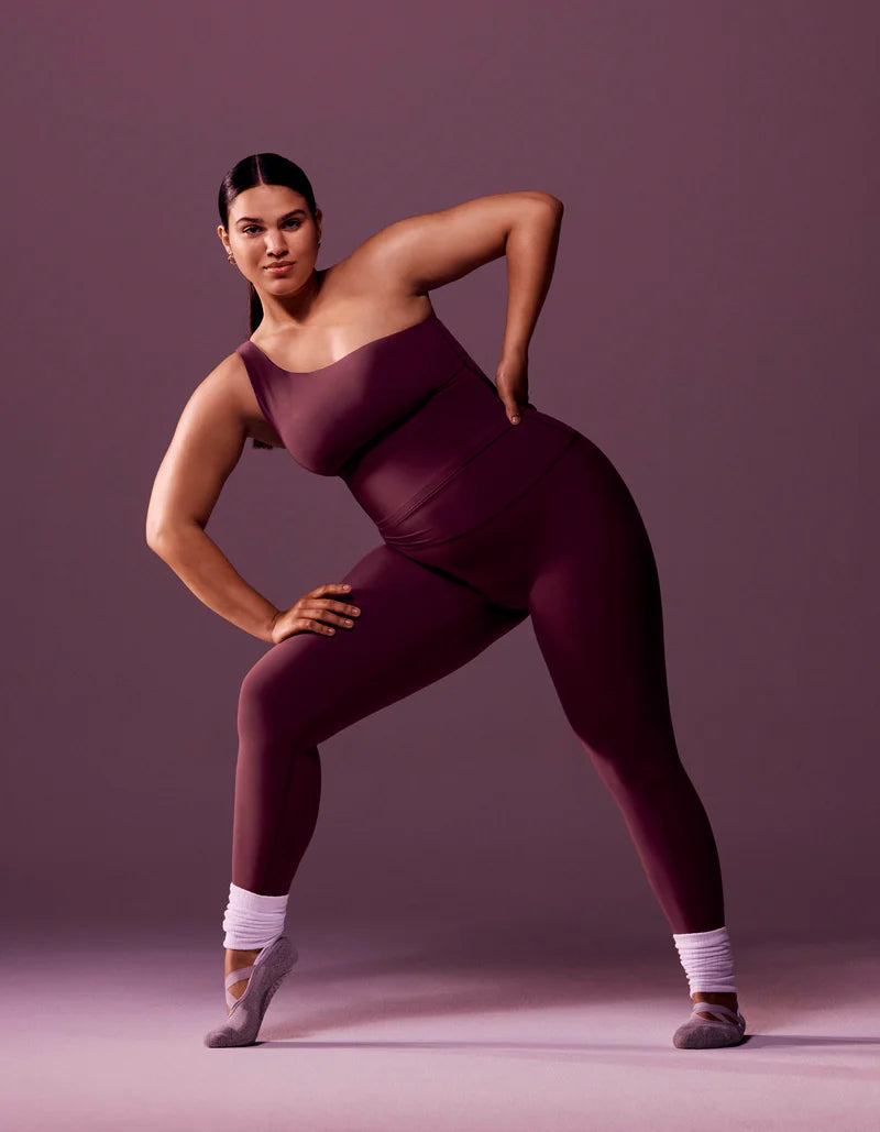 Bare Essentials Asymm Tank - Plum Berry