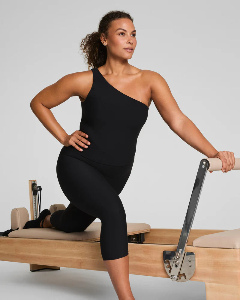 Bare Essentials Asymm Tank - Very Black