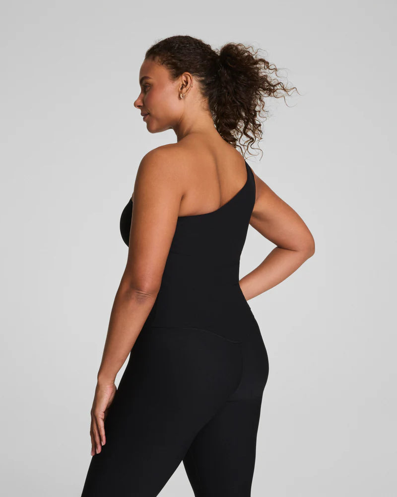 Bare Essentials Asymm Tank - Very Black