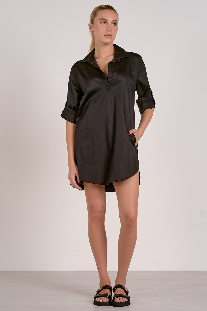 Roll Tab Shirt - Black