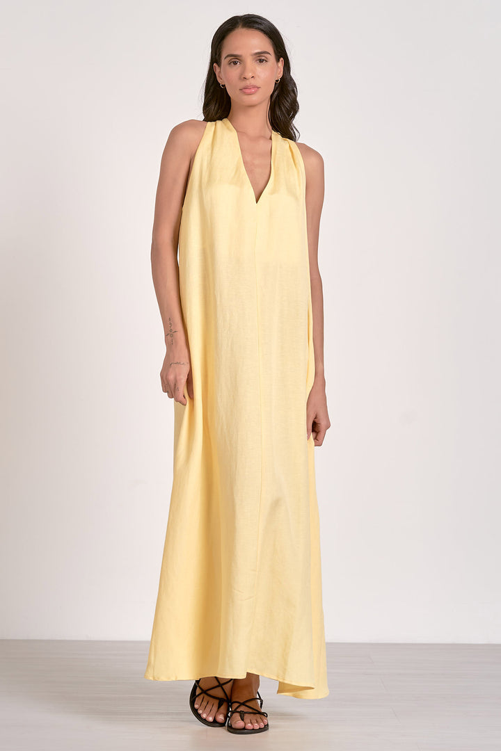 Maxi Sleeveless V-Neck Dress - Vanilla