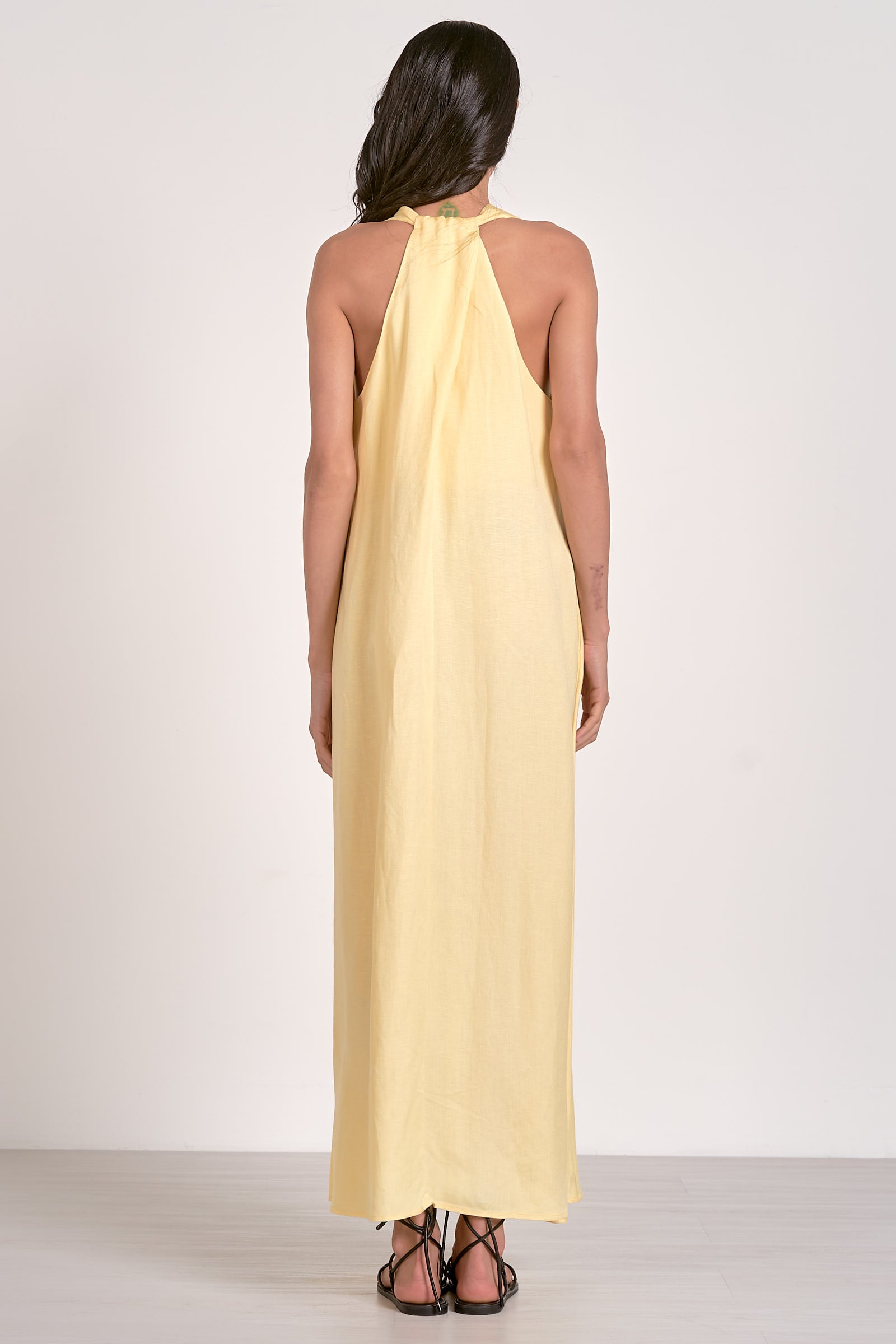 Maxi Sleeveless V-Neck Dress - Vanilla