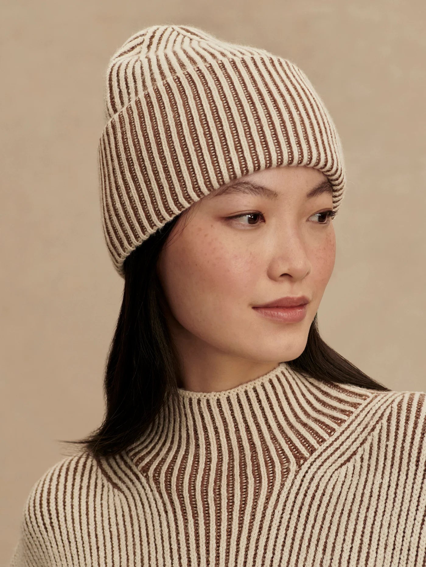 Dionne Plated Beanie - Cocoa Dust