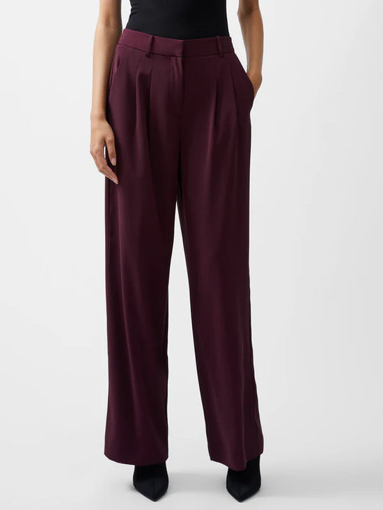 Harrie Suiting Trouser - Burgundy Red