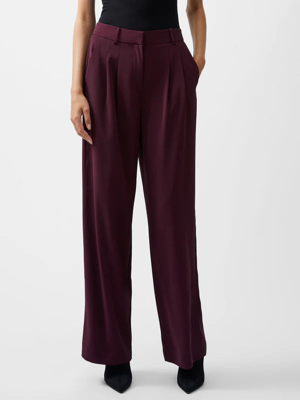 Harrie Suiting Trouser - Burgundy Red