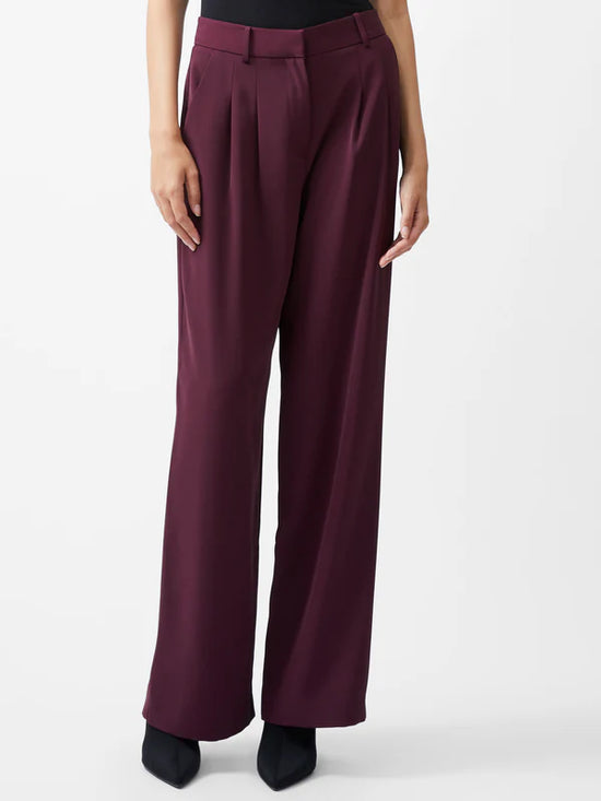 Harrie Suiting Trouser - Burgundy Red