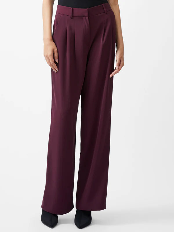 Harrie Suiting Trouser - Burgundy Red
