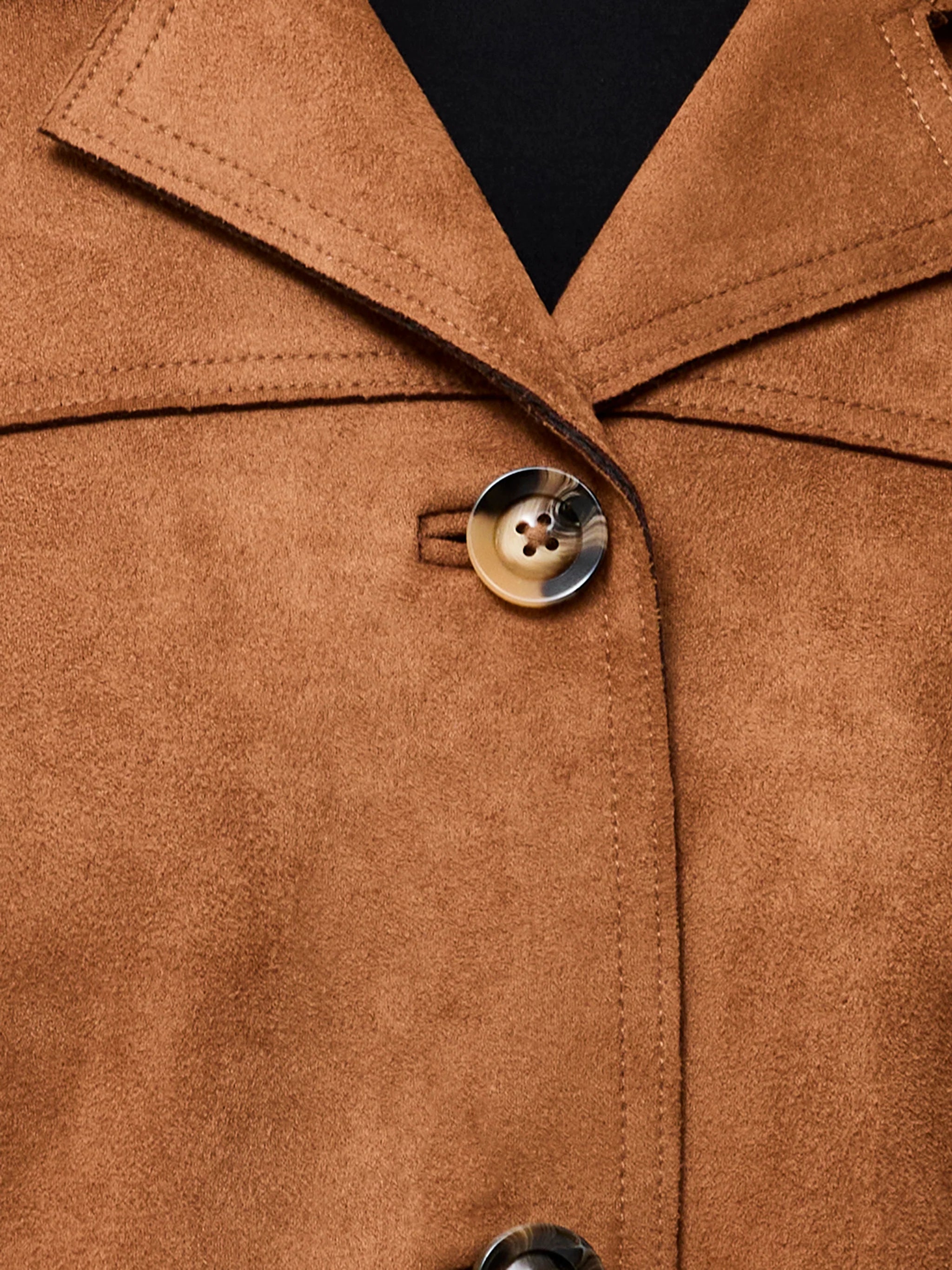 Laney Faux Suede Jacket - Tan