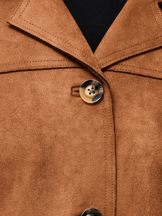 Laney Faux Suede Jacket - Tan