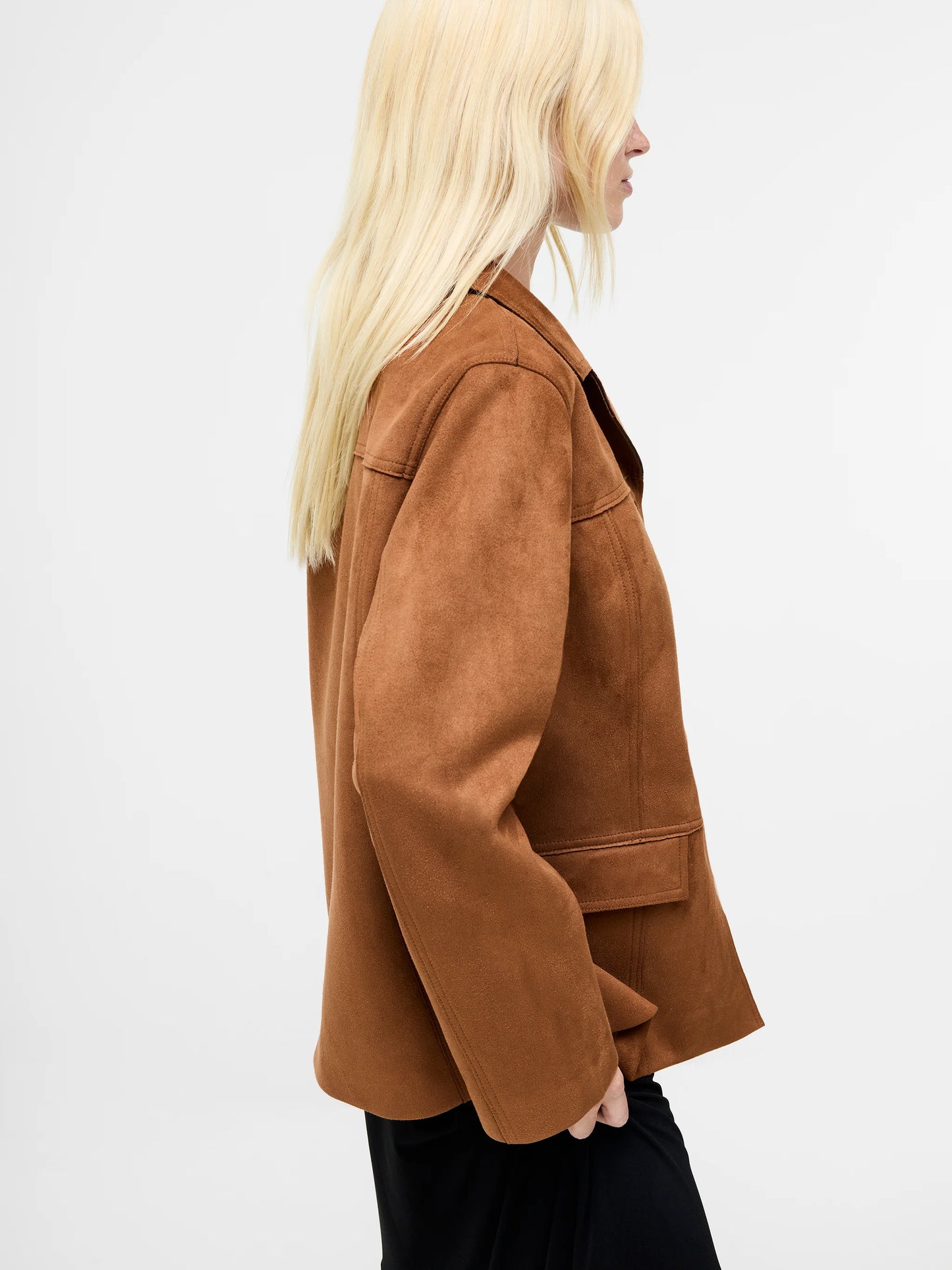 Laney Faux Suede Jacket - Tan