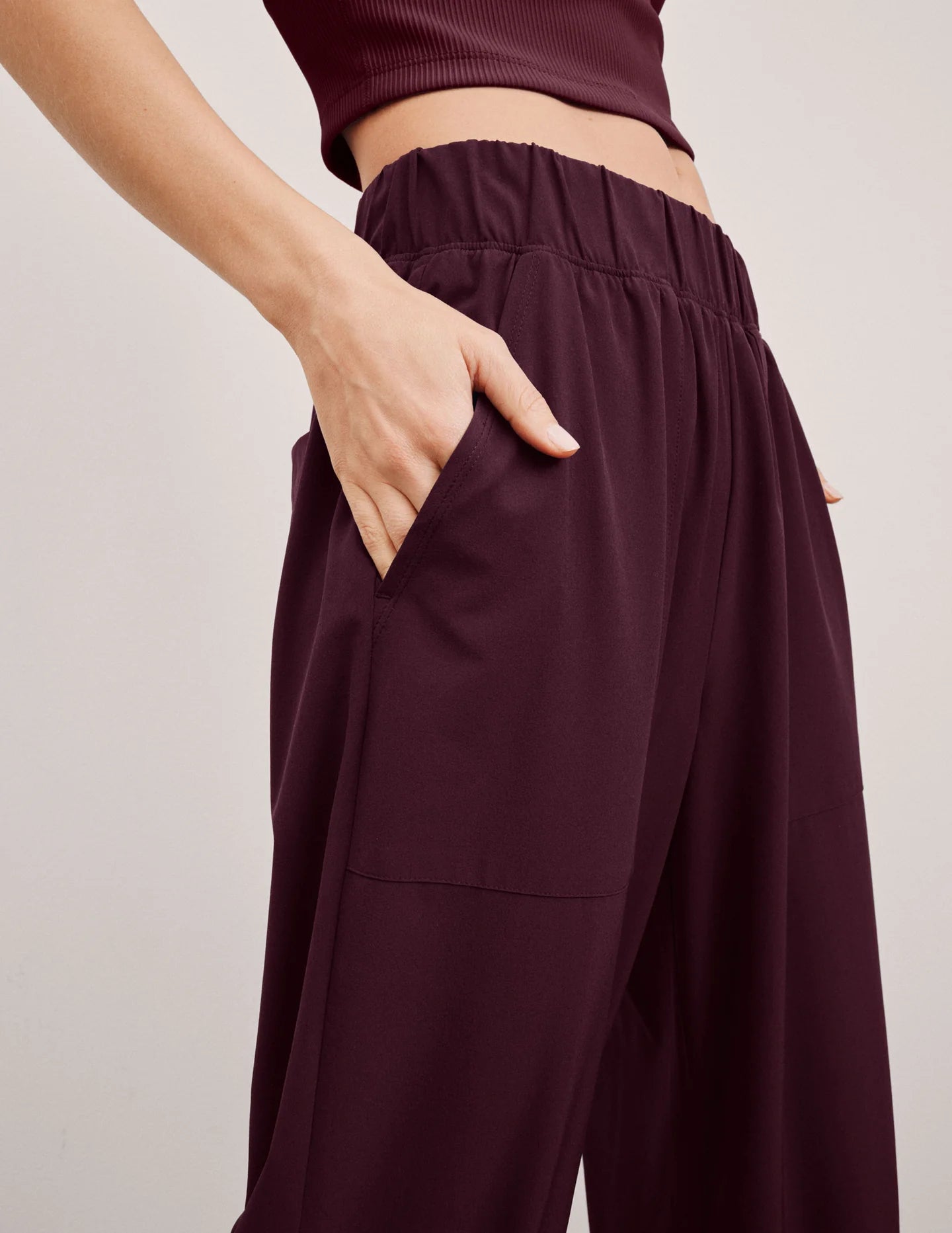 Easy Wide Leg Pant - Black Cherry