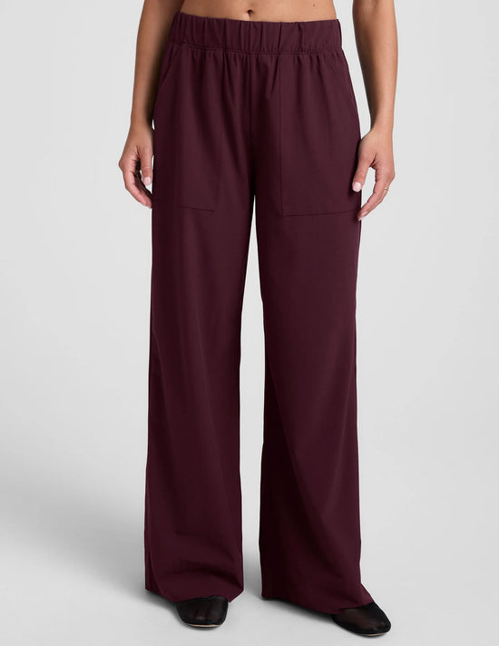 Easy Wide Leg Pant - Black Cherry