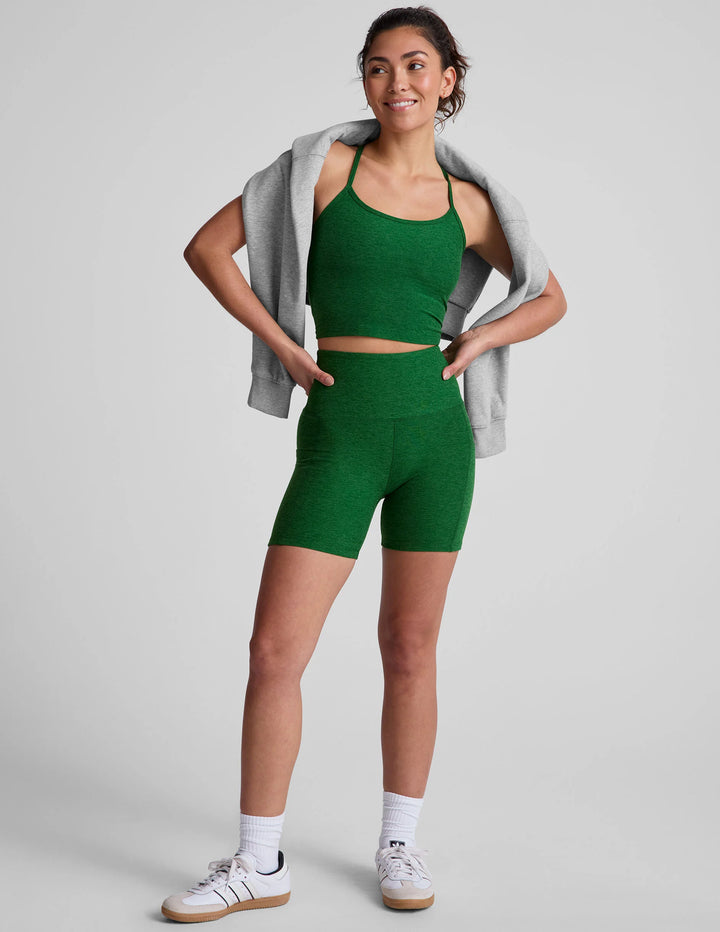 Spacedye Keep Pace 5 inch Pocket Short - Summer Thyme Green Heather