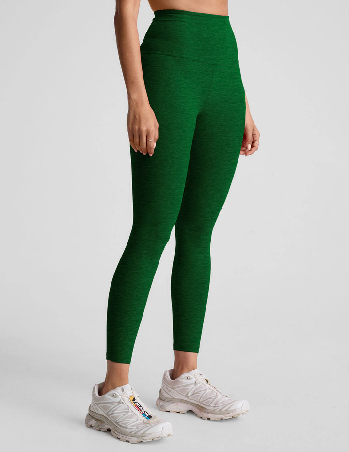 Spacedye Caught In The Midi High Waisted Legging - Summer Thyme Green Heather