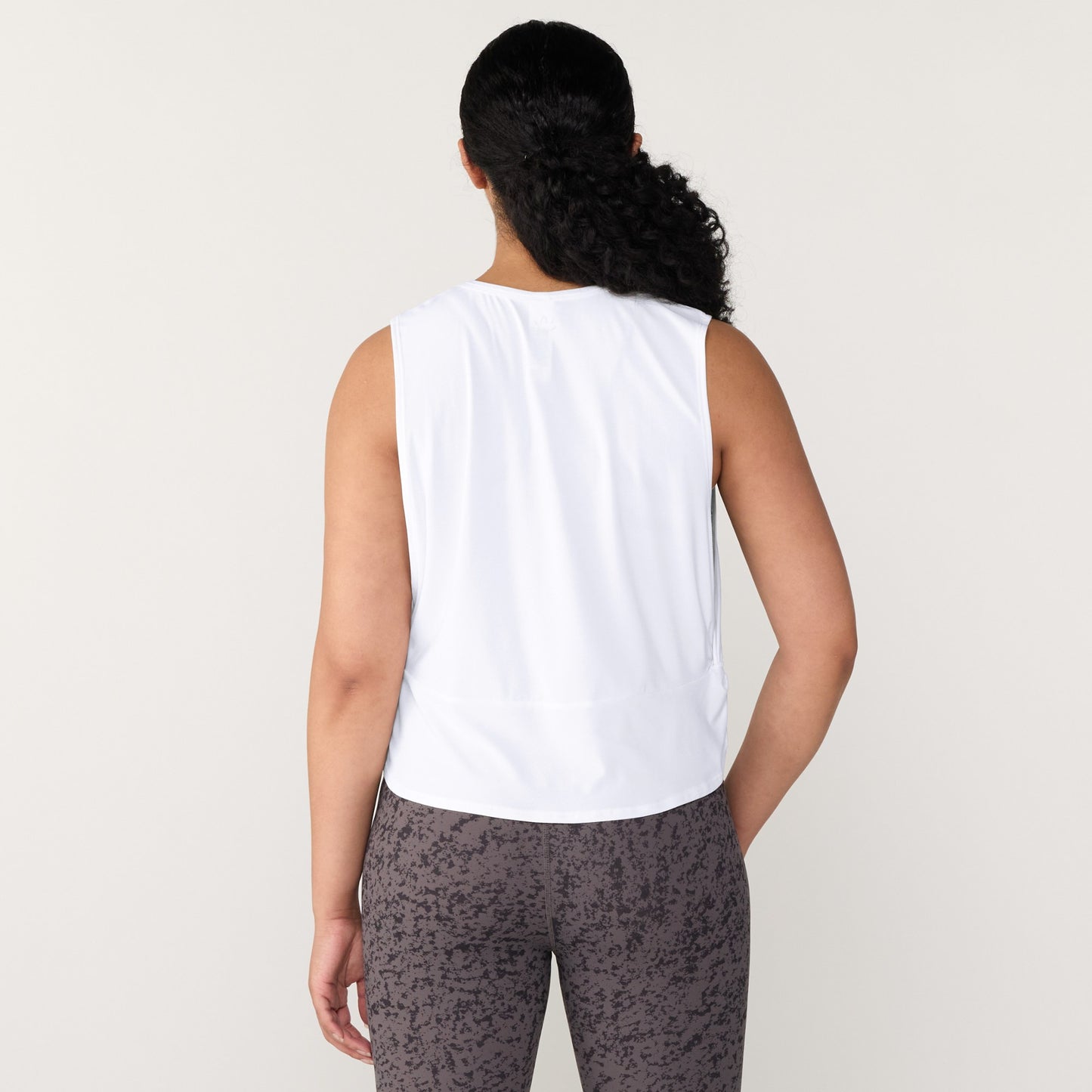 Featherweight Side Note Twist Tank - Cloud White