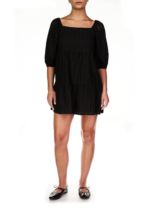 Weekender Babydoll Mini Dress - Black