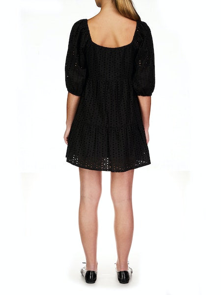 Weekender Babydoll Mini Dress - Black