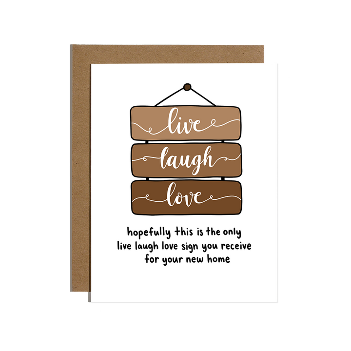 Live Laugh Love New Home card