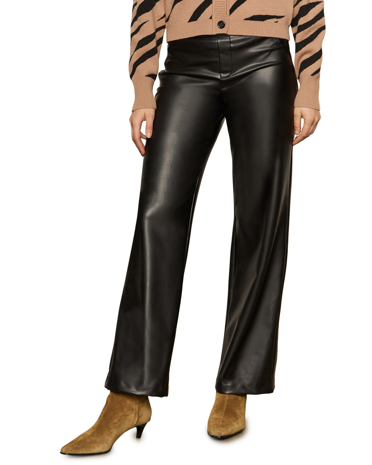 Runway Leather Trouser - Black