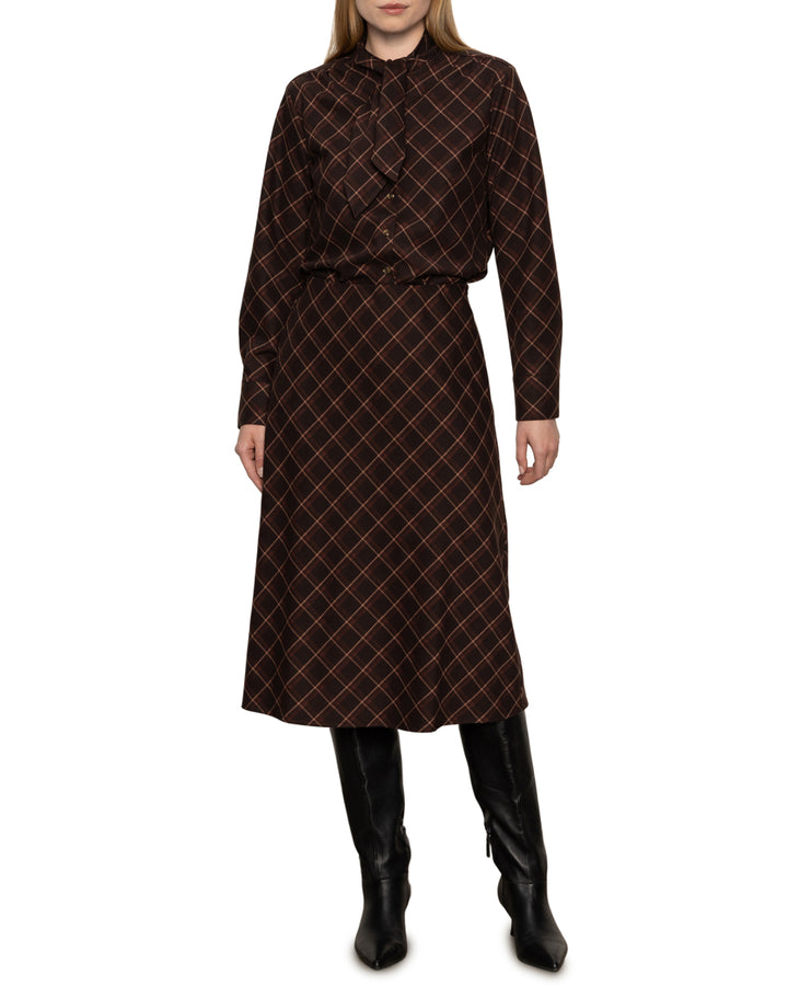 Autumn Plaid Skirt - Cocoa Plaid