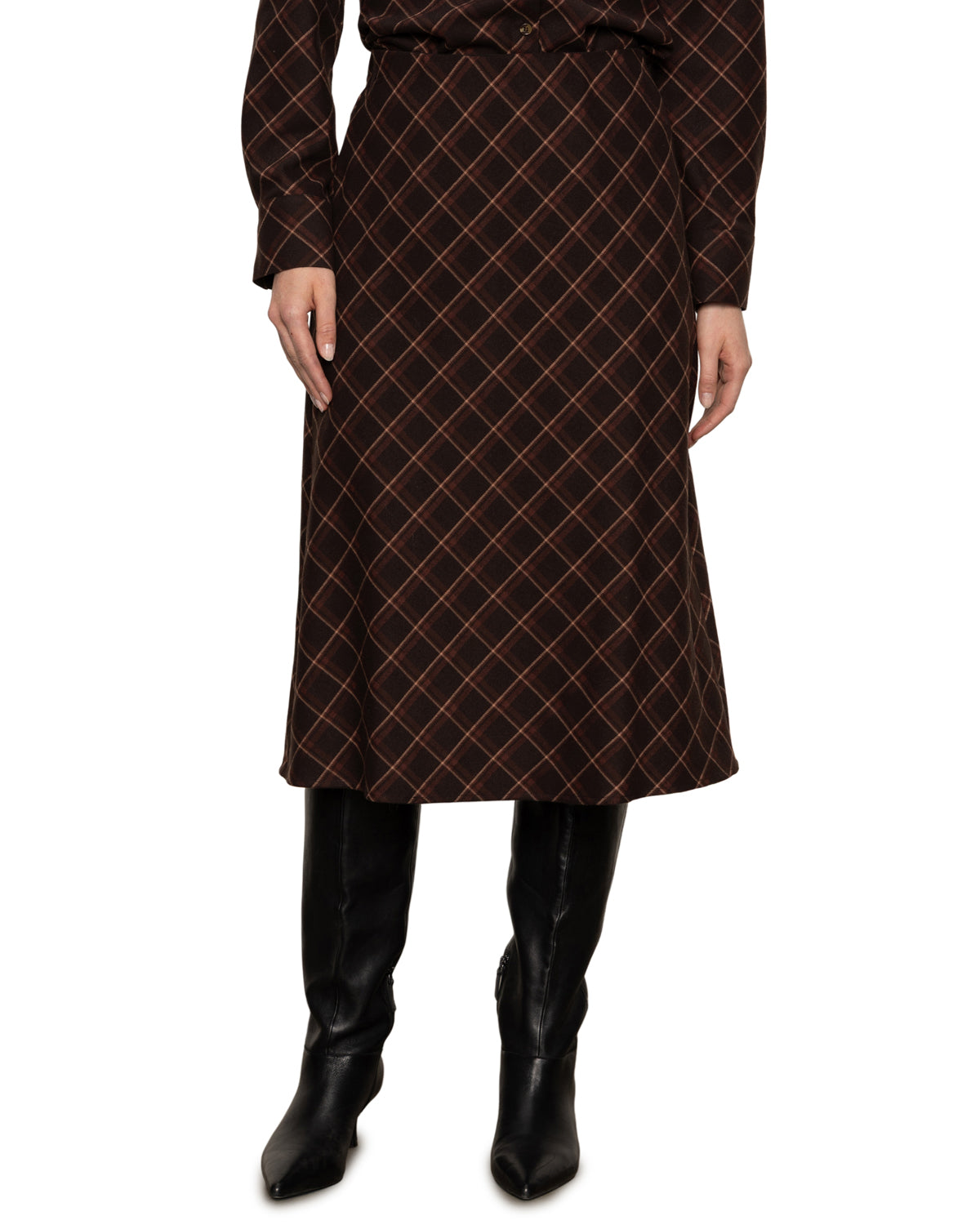Autumn Plaid Skirt - Cocoa Plaid